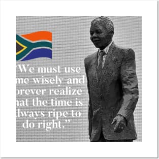 Nelson Mandela - Don't waste time Posters and Art